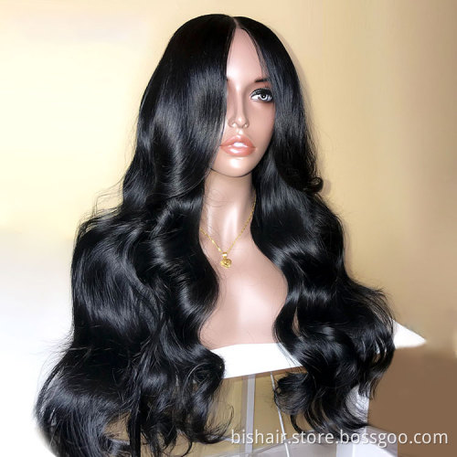 Pre Plucked Brazilian 100% Real Human Hair Long Body Wave HD Transparent Lace Body Wave Wig 100% T Part Lace Front Wigs